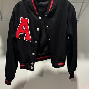 Black and Red Varsity Jacket